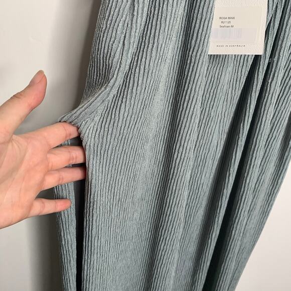 Rumer Rosa Rib Maxi Seafoam Green Womens Medium New - Picture 14 of 16